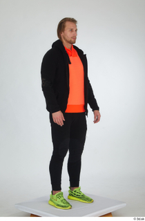  Erling black tracksuit dressed orange long sleeve t shirt sports standing whole body yellow sneakers 0008.jpg